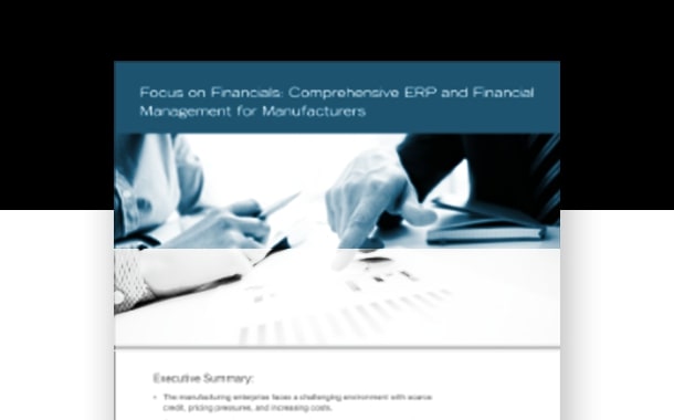 全面的ERP和财务管理与运营和生产对齐