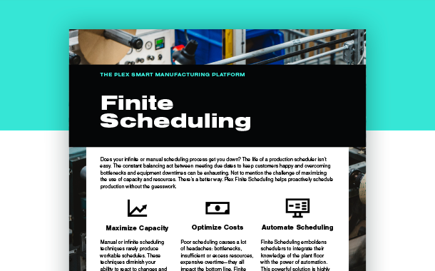 Finite Scheduling Data Sheet Preview